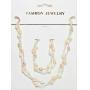 $200. FW Pearl 3 Strand Necklace Bracelet Set