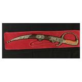 Vintage SWORD STAINLESS STEEL LION SHEATH SCABBARD