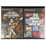 PS2 STAR WARS BATTLEFRONT 2 & GRAND THEFT AUTO