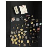 Vintage pins and badges