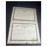 (2) Pieces Of Ephemera  1901/1903