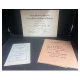 (3) Pieces of Vintage Ephemera