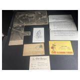 (6) Pieces of Ephemera
