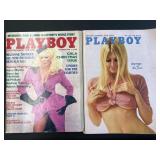 2 playboy magazines