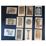 (12) Vintage Post Card Photos of Artifacts