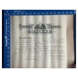 Vintage diploma 1925