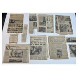 Vintage Newspaper Clippings