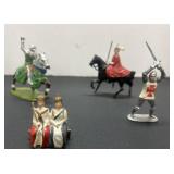 (4) Vintage Metal Die Cast Figurines England