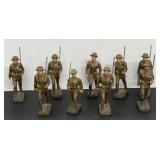 (9) Vintage Military Soldiers  Lineol. Germany