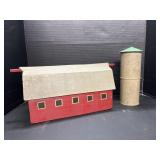 Wooden Barn Tin Can Silo
