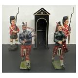 (2)Vintage Metal Die Cast Figurines (2) Wood