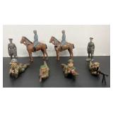(8) Vintage Die Cast Metal Figurines