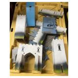 A Bunch of Wooden Castle Pieces