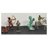 (5) Vintage Figurines Metal Die Cast