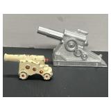 (2) Vintage Metal Cannons