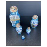 Nice Nest of (5) Hand Painted Russian Dolls