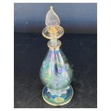 Beautiful Egyptian Etched Crystal Perfume Bottle
