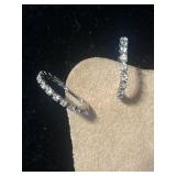 Vintage Silver Tone Jewelry Set with Stones