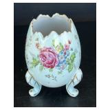 Rare Handpainted Footed Napcoware Porcelain Egg