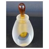 Heavy Fine Crystal Amber Perfume Bottle