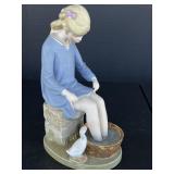 Large Goebel W.Germany Figurine - Girl w/Duck