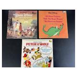 (3) Vintage Childrenï¿½s Record Albums - All Disney