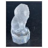 Signed Goebel Germany Lion Crystal Figurine
