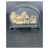 Framed Encased Cork Carving