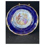 Beautiful Cobalt Limoges Romance Plate w/Gold