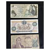 Colombian banknotes 1977