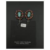 Silver Earrings with turquoise