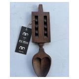 Wooden Love Spoon From Wales w/Original Tag