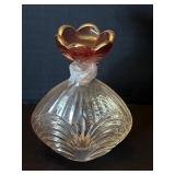 Italian Perfume Bottle w/Cranberry Stopper and