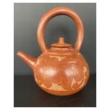 Vintage Ornate Stoneware Teapot