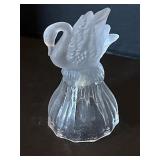 Crystal Bell with a Swan