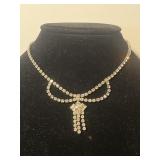 Unique Sliver Toned & Jeweled Choker