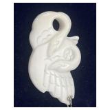 Beautiful Stone Carved Swan Pendant