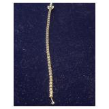 Silver Toned & Jeweled Tennis Bracelet