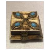 Vintage Keepsake Box With inlaid Stones