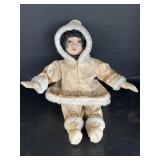 Eskimo Child Doll on Winter Outfit