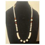 Onyx Jasper Vintage Beaded Necklace