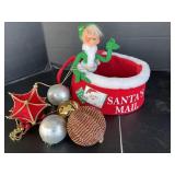 Santaï¿½s Mail Sack & Assorted Ornaments