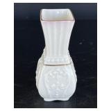 Small Fancy Decorated Belleek Porcelain Vase