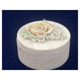 Soap Stone Rose Lid Pill Box