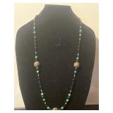 Onyx & Malaquire Vintage Necklace