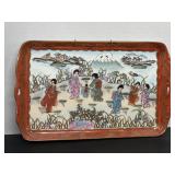 Hand Painted  Nippon Platter W/ Hanger Hook