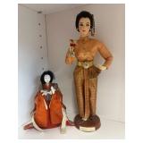 (2) Vintage Asian Female Figurines