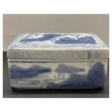 Blue & White Chinese Porcelain Lidded Box