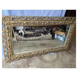 Fancy Carved Antique Gold Framed Mirror