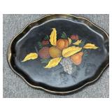 Vintage Colorful Oval Scalloped Tray